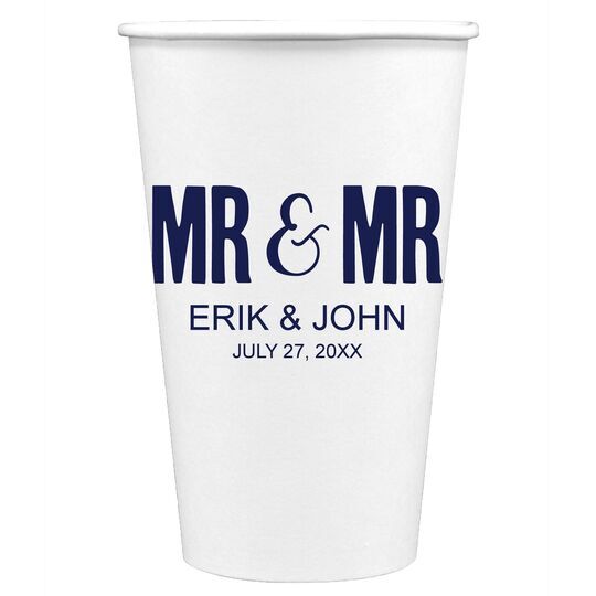 Bold Mr & Mr Paper Coffee Cups